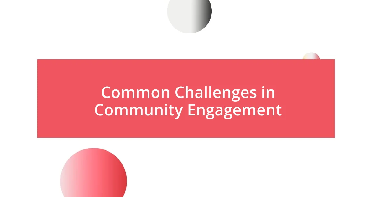 Common Challenges in Community Engagement